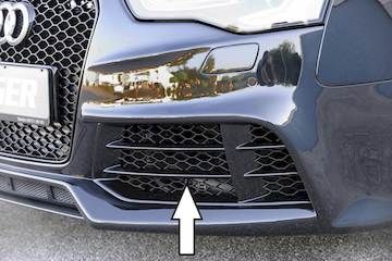 Rieger Lufteinlassblende, links, speziell abgeändert (schwarz glänzend) Audi A5/A4 (B8), A3 (8V)