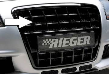 Rieger  Grill mit integrierter Kennzeichenauflage für Spoilerstoßstange 55260 / 55262