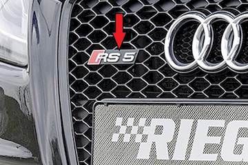 Rieger Audi RS5-Logo für RS5-Kühlergrill (B8) bis Facelift