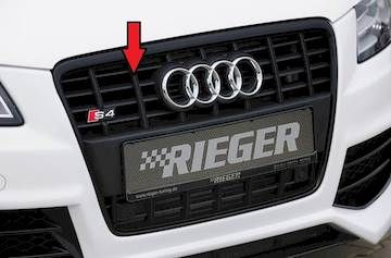 Rieger Kühlergrill Audi S4 (B8), schwarz incl. Kennzeichenauflage und S4-Emblem