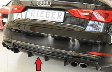 Rieger Rieger Heckeinsatz (Typ: 88158) schwarz glänzend nur S3 (8V) Limousine / Cabrio