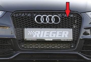 Rieger Kühlergrill Audi RS5 (B8), schwarz glänzend J-T94 ohne Kennzeichenauflage (ab Facelift)