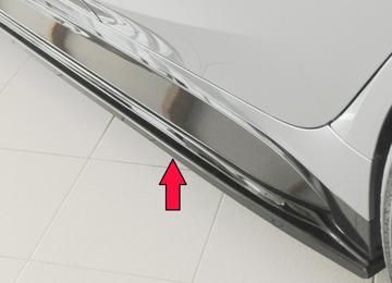 Rieger Rieger Seitenschwelleransatz schwarz glänzend für orig. Seitenschweller