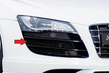 Rieger Frontschürzeneinsatz V10 (Gitter) rechts (schwarz glänzend) Audi R8 (42) V10