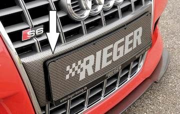 Rieger  Kennzeichenauflage aus ABS Bestandteil für orig. S6-Grill (f. Spoilerstoßst.)