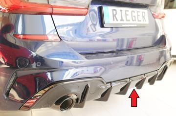 Rieger Rieger Heckeinsatz (für Fzg. mit AHK) schwarz glänzend nur für M-Sport-Paket-Heckschürze