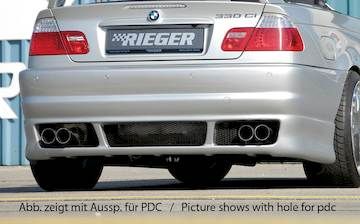 Rieger  Heckschürze  für Facelift, für Diesel nur gerade Endrohre!
