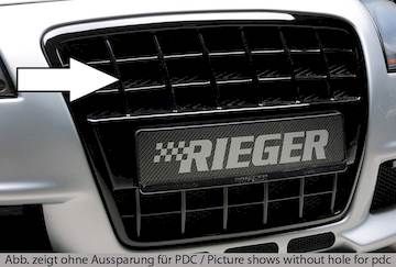 Rieger  Grill mit integrierter Kennzeichenauflage für Spoilerstoßstange 55261 / 55263