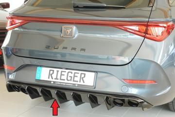 Rieger Rieger Heckeinsatz (für Fzg. mit AHK) schwarz glänzend ohne Endrohraussparung