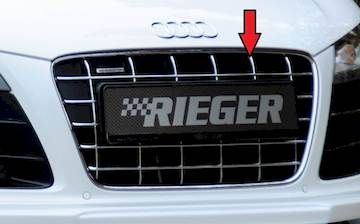 Rieger orig. Audi R8 Kühlergrill V10 schwarz/chrom für orig. Audi R8 (42) Frontschürze