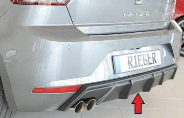 Rieger  Heckeinsatz mit Endrohraussparung für Sport-ESD links