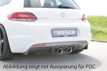 Rieger R-Line Heckschürze (grundiert) (ohne Heckeinsatz, ohne Rückstrahler)