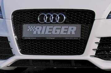 Rieger Kühlergrill Audi TT-RS (8J), schwarz glänzend (T94) incl. TT-RS-Logo, ohne Kennzeichenauflage