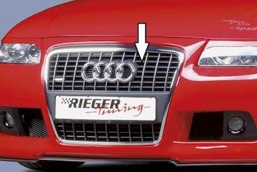 Rieger Audi Grill für Audi A3 (8L) R-Frame Stoßstange inkl. Kennzeichenauflage aus ABS