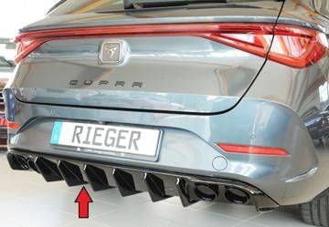 Rieger Rieger Heckeinsatz (für Fzg. ohne AHK) schwarz glänzend ohne Endrohraussparung