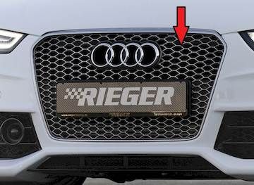 Rieger Kühlergrill Audi RS5 (B8), gun-metal J-MOJ ohne Kennzeichenauflage (ab Facelift)
