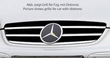 Rieger Frontgrill schwarz/chrom, Mercedes CLK (W209) für Fzg. ohne Distronic (und SLK (R170))