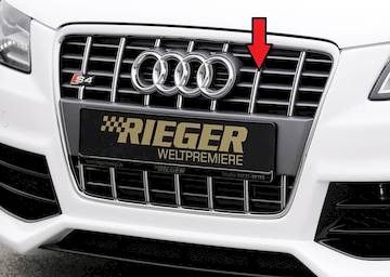 Rieger Kühlergrill Audi S4 (B8), platiniumgrau incl. Kennzeichenauflage und S4-Emblem