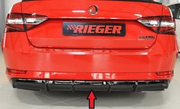 Rieger Rieger Heckeinsatz (für elektr. AHK) schwarz glänzend ohne Aussparung für Endrohrblenden