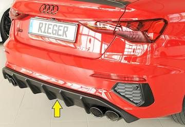 Rieger  Heckeinsatz mit Endrohraussparung li./re.