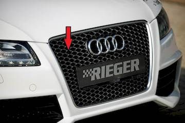 Rieger Kühlergrill Audi RS5 (B8), gun-metal D-MOJ  ohne Kennzeichenauflage