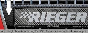 Rieger  Kennzeichenauflage aus ABS/Carbon-Look für original Audi S-Grill (00211249)