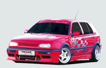 Rieger Weiße Doppelscheinwerfer für VW Golf III mit Golf IV-Optik, rechts