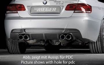Rieger Orig. M-Technik Heckschürze ohne Heckeinsatz BMW E92 Coupe / E93 Cabrio