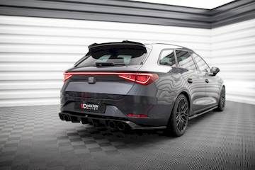 Heckansatz---Endschalldampfer-Sportauspuff-Attrappe-Seat-Leon-ST-FR-Mk4_SE-LE-4-FR-ST-RS2G-RS2RG-CHROME