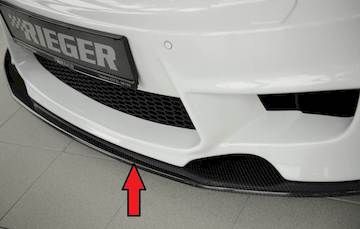 Rieger Carbon Spoilerschwert (20643PE) BMW 1er, E81-E88 für RIEGER Spoilerstoßstange 35030/31/32/33/41/42