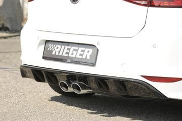 Rieger Rieger Heckeinsatz für R-Line Heckschürze schwarz glänzend für Remus-ESD 00322578 (ohne Gutachten)