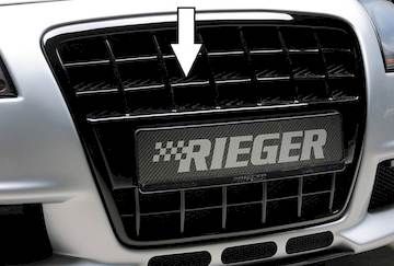 Rieger  Grill mit integrierter Kennzeichenauflage für Spoilerstoßstange 56750/51 / 56743/44