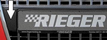 Rieger  Kennzeichenauflage aus ABS/Carbon-Look für Audi (S-) Grill (164012 / 211249 / 211228)