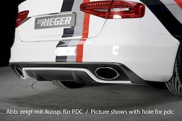 Rieger Audi S-Line Heckschürze (ohne Heckeinsatz) grundiert, nur Audi A4 (B8) Limousine Facelift