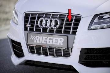 Rieger Kühlergrill Audi S5 (B8), platinumgrau incl. Kennzeichenauflage