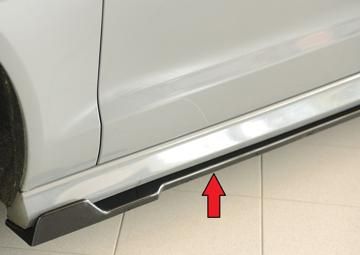 Rieger Rieger Seitenschwelleransatz schwarz glänzend für orig. S-Line Seitenschweller