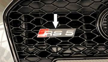 Rieger Audi RS5-Logo für RS5-Kühlergrill (B8) ab Facelift