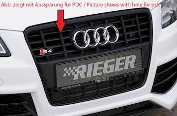 Rieger Kühlergrill Audi S4 (B8), schwarz incl. Kennzeichenauflage und S4-Emblem