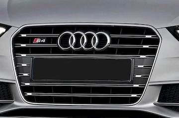 Rieger Kühlergrill Audi S4 (B8) platinumgrau,inkl S4-Logo inkl. Kennzeichenaussparung, ohne Aussp. für PDC