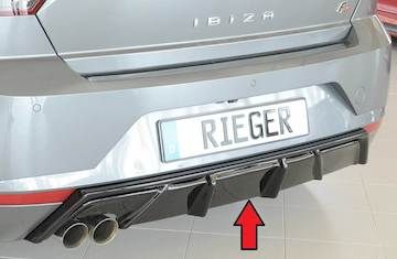 Rieger  Heckeinsatz mit Endrohraussparung für Sport-ESD links