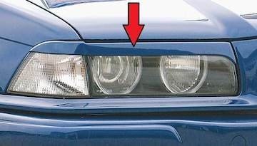 Rieger  Scheinwerferblenden Cabrio, Coupé NICHT GEEIGNET für XENONSCHEINWERFER !!!