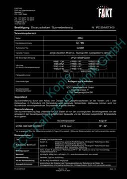 SCC Distanzscheiben und Felgen Gutachten, BMW M4 (Competition) inkl. Cabrio G82|G83 2021-