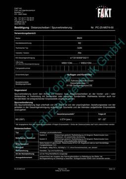 SCC Distanzscheiben und Felgen Gutachten, BMW M2 (G87) - G2M 2022-