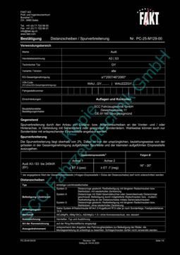 SCC Distanzscheiben und Felgen Gutachten, Audi A3|S3 8Y (GY) 2020-