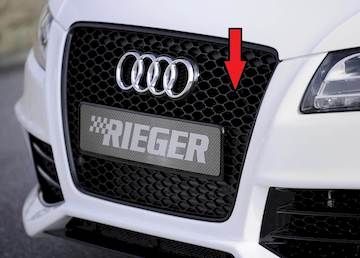 Rieger Kühlergrill Audi RS5 (B8), schwarz glänzend D-T94  ohne Kennzeichenauflage