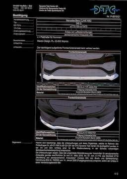 Maxton Design DTC Frontlippe Fussgängerschutz, Mercedes CLA 45 AMG Facelift 117|245G