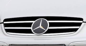 Rieger Frontgrill schwarz/chrom, Mercedes CLK (W209) für Fzg. mit Distronic