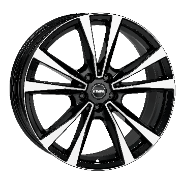 RIAL, M12X, 19x8, 5x112, ET 52, diamond-black frontpolished