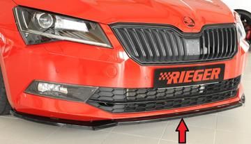 Rieger Rieger Spoilerschwert schwarz glänzend für orig. Frontschürze
