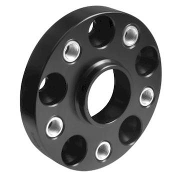 SCC Distanzscheiben schwarz eloxiert, 60 mm pro Achse, 5x112, Nabe 66.6 mm